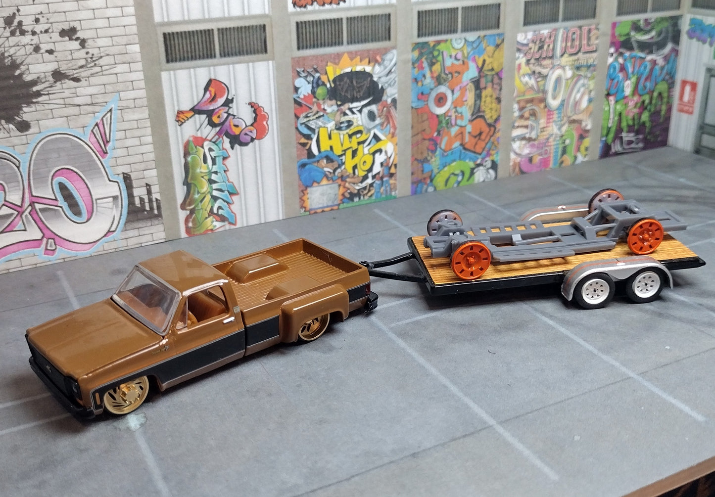 Custom dropped 2 door dually frame