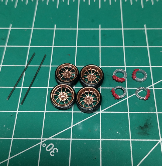 24" rose gold billet wheel 1/64 scale