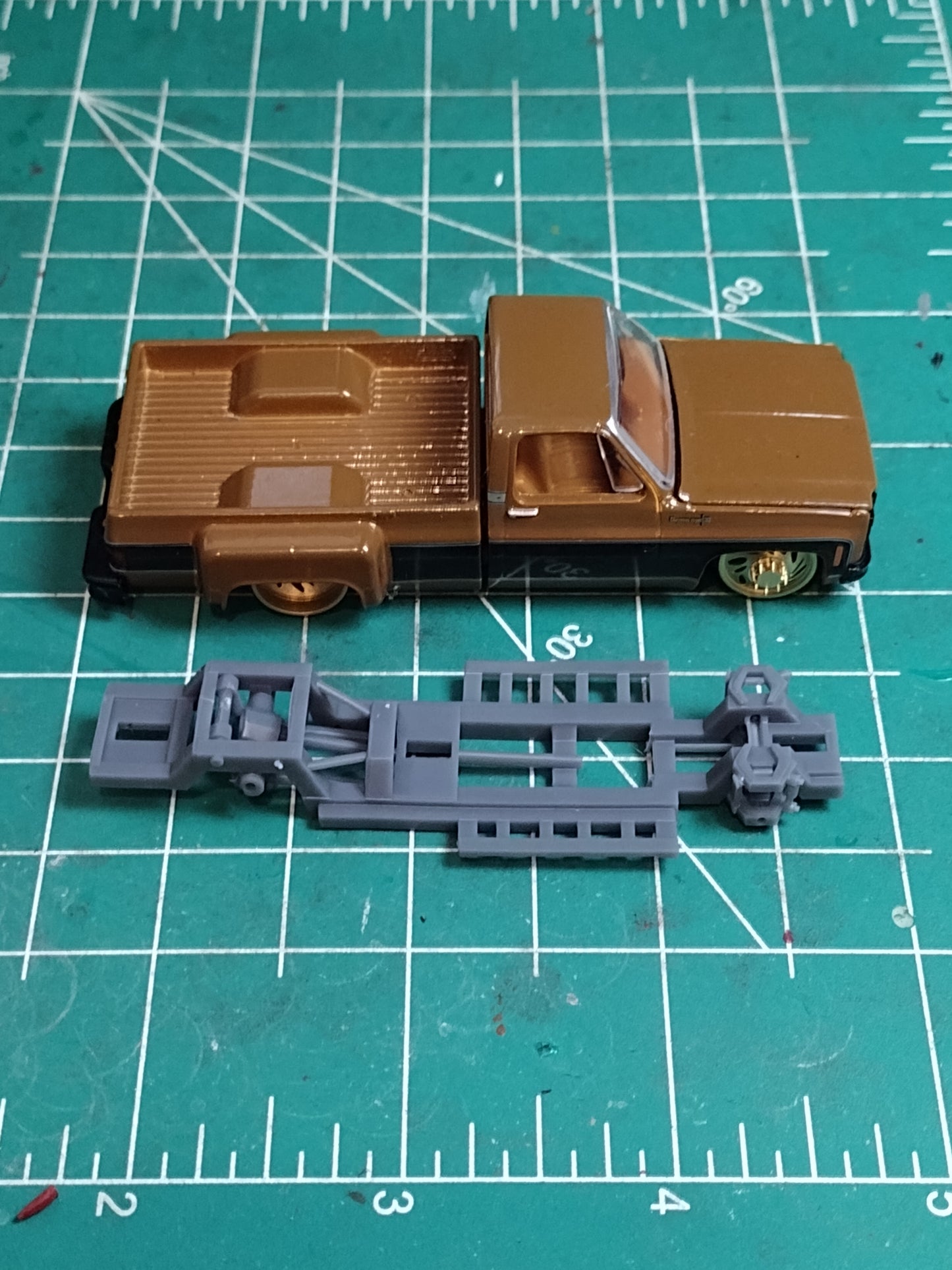 Custom dropped 2 door dually frame