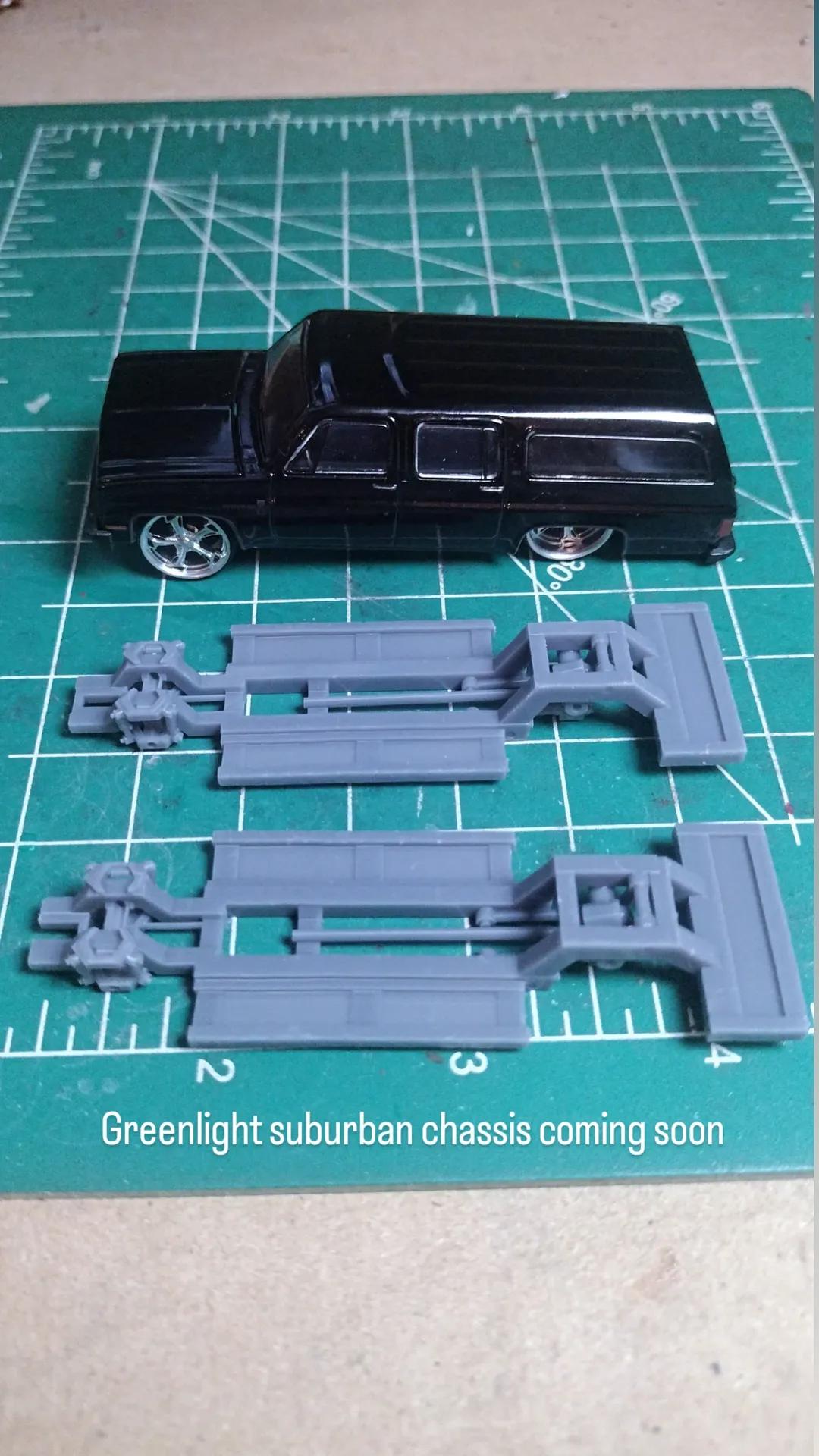 3d printed chassis for Greenlight collectables suburban